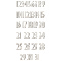 Арабские Цифры современные, Набор деревянных чипбордов #176