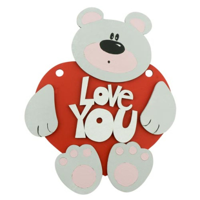 wooden diy coloring set, pendant plate "welcome", #009 - 2