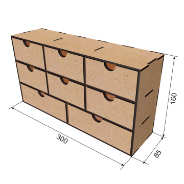 Desk organizer kit for storing jewelry, sewing accessories, small items #030 - 2