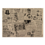 Zestaw jednostronnego kraftowego papieru do scrapbookingu Newspaper advertisement 42x29,7 cm, 10 arkuszy 