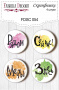 Set mit 4 Flair-Buttons für Scrapbooking #054