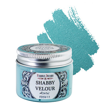 Shabby velour paint Azure