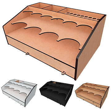 Desk organizer for paints and art supplies,  335mm x 215mm х 135mm, #381