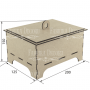 Box for accessories and jewelry, 200х125х150mm, DIY kit #041 - 0