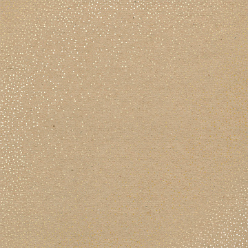 Sheet of single-sided paper with gold foil embossing, pattern Golden Mini Drops Kraft, 12"x12"