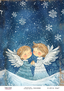 Decoupage card «Christmas Tale» #000848, 21cm x 29,7cm