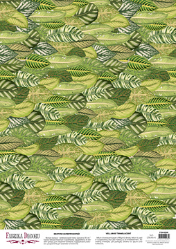 Arkusz kalki z nadrukiem, Deco Vellum, format A3 (11,7" х 16,5"), "Tropikalne liście"