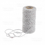 Cotton melange cord. White with gray.