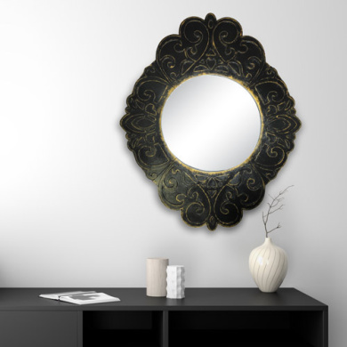 classic mirror, black with gold, kit for creativity #25 - 2