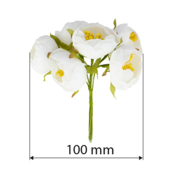 Jasmine flowers maxi White 6 pcs - 2 Jasmine flowers maxi White 6 pcs - 2