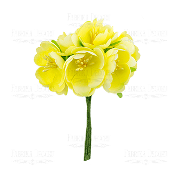 Kwiaty jaśminu, kolor Żółty, 6 szt