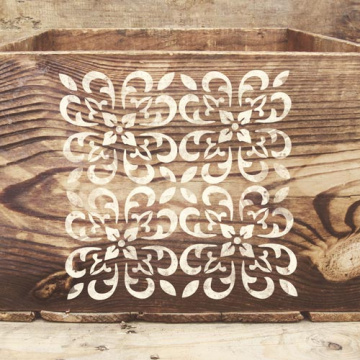 Stencil for crafts 14x14cm "Tile of Baroque style 1" #326 - 2 Stencil for crafts 14x14cm "Tile of Baroque style 1" #326 - 2