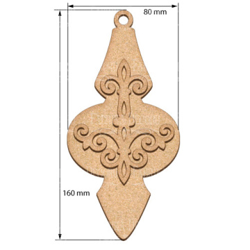 Blank for decoration New year tree toy 48, #481 - 2