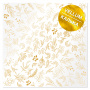 Gold foil vellum sheet, pattern Golden Branches 29.7cm x 30.5cm