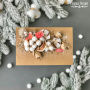 Bastelset für 5 Grußkarten "Sweet Christmas" 10cm x 15cm mit Anleitungen von Svetlana Kovtun, kraft