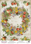 Деко веллум (лист кальки с рисунком) Botany summer Фруктовый веночек, А3 (29,7см х 42см)