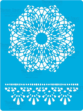 Stencil for crafts 15x20cm "Delicate lace 1" #184