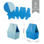 Bomboniera Torebka - zestaw tekturowych wykrojów do pakowania prezentów 6 szt., 105x75x43 mm