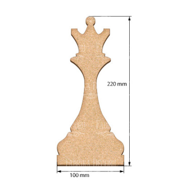  Art board Queen chess piece 10х22 cm - 2