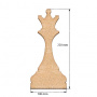  Art board Queen chess piece 10х22 cm - 0