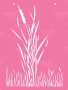 Stencil for decoration XL size (30*21cm), Reed #020