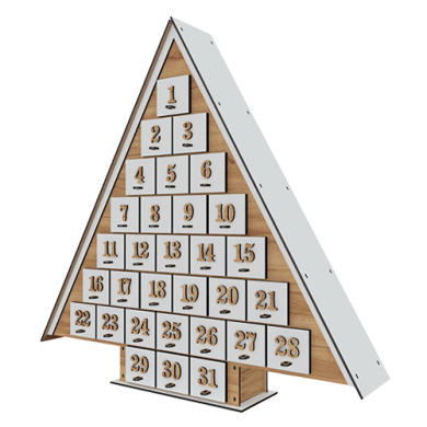  Адвент календарь Елочка на 31 день с объемными цифрами, MDF - 2