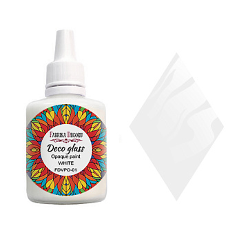 Деко Гласс Opaque Paint, Colour White, 30ml