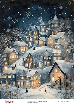 Decoupage card «Christmas Tale» #000819, 21cm x 29,7cm