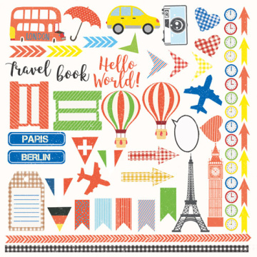 Double-sided scrapbooking paper set European holidays 8"x8", 10 sheets - 2