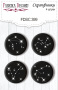 Set mit 4 Flair-Buttons zum Scrapbooking Mystical space EN #399