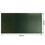 Piece of PU leather with gold stamping, pattern Golden Mini Drops Dark green, 50cm x 25cm - 0