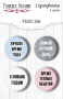 4er-Set Flair-Buttons zum Scrapbooking "Wintermelodie" RU #356