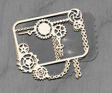 Mega shaker dimension set, 15cm x 15cm, Square frame Gears - 2