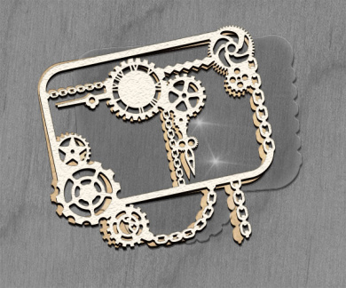 Заготовка мега шейкера Квадратная рамка Шестеренки color_Light_milk - 2 Заготовка мега шейкера Квадратная рамка Шестеренки color_Light_milk - 2