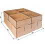 Insert with handle and 4 trays for Smart Box organizer, 3mm HDF, 325x325x210 mm, #11 - 3