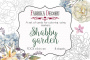 Zestaw pocztówek "Shabby garden" do kolorowania markerami EN
