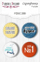 Set of 4pcs flair buttons for scrabooking "Cool Teens" RU #289