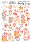 Set of stickers 26 pcs Lovely bears #161