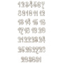 Арабские Цифры з завитками, Набор деревянных чипбордов #177