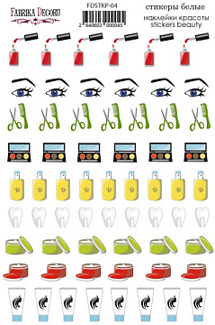 Zestaw naklejek do plannerów Naklejki kosmetyczne #04