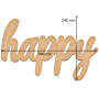 Künstlerkarton mit Wort "Happy", 39х24,5 cm