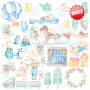 Double-sided scrapbooking paper set Dreamy baby boy 12"x12", 10 sheets - 11