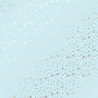 Sheet of single-sided paper embossed with silver foil, pattern Silver stars Blue 12"x12"