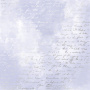 Лист односторонней бумаги с серебряным тиснением, дизайн Silver Text, Lilac watercolor, 30,5см х 30,5см