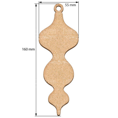 Blank for decoration New year tree toy 26, #457 - 2