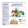 diy wooden coloring set, desk composition "christmas in the village", #035