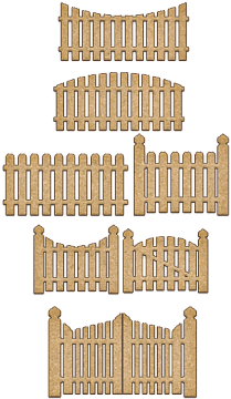 Satz mdf-Ornamente zum Dekorieren #151