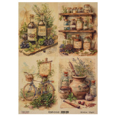 набор односторонней крафт-бумаги для скрапбукинга cooking delights 42x29,7 см, 10 листов - 2