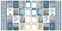 Set of stripes with pictures for decoration  "Memories of the sea"