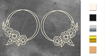Spanplatten-Set Rahmen mit Gänseblümchen #565